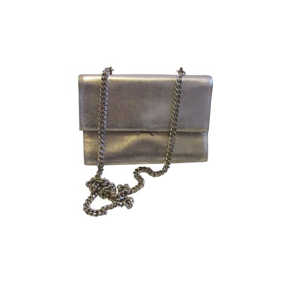 *Stunning Vintage Gold Metallic Boxy Evening Shoulder Bag - Picture 1 of 9